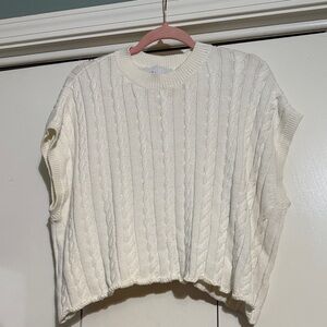 Hausen Cable Knit Sweater - White